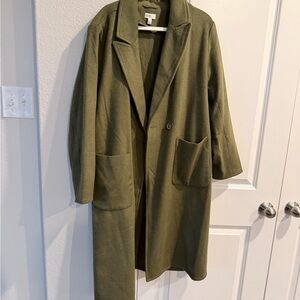 Nordstrom Rack Olive Green Long Coat